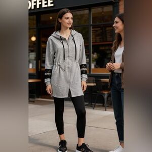 HOME STORE EUROPE IMPORTED MADE IN TURKEY HOODIE LOUNGE DRESS MED/LG NWT